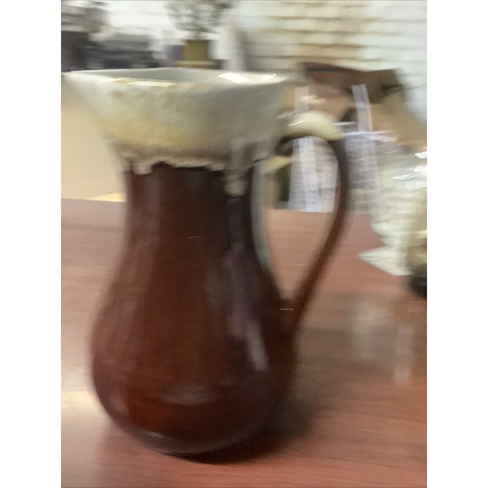 Roseville Brown Drip Glaze RRP USA Pitcher Creamer Vintage Pottery Ceramic 326‎